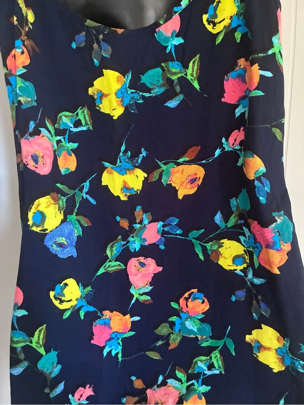 Navy Coquette Indie Sleaze Fairycore Floral Spaghetti Strap Cami Tank Top Sz S - Picture 5 of 7